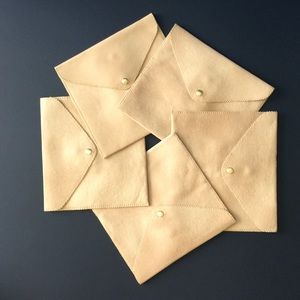 🇮🇹 5 LG BVLGARI SUEDE VINTAGE POCHETTES / POUCHES